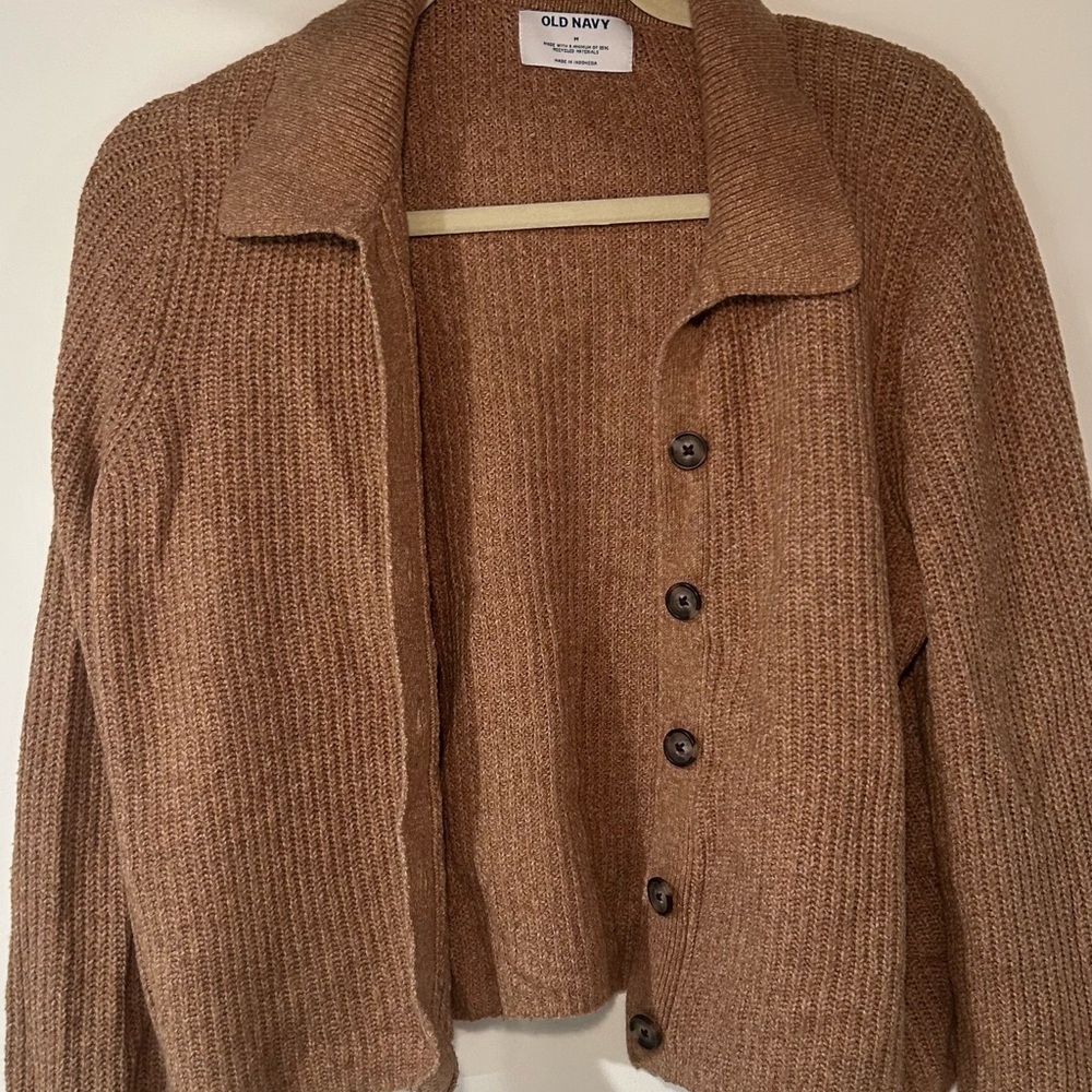 Old Navy Women's Chestnut Button-Front Cardigan Sweater